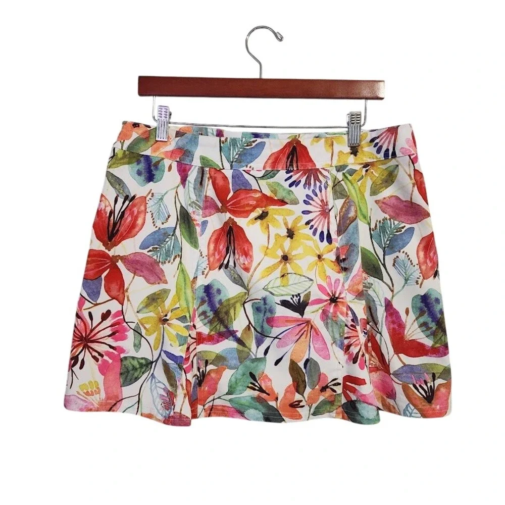 RIP SKIRT Floral Wrap Skort Golfcore Resort Summer‎ Size L